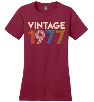 Vintage 1977 Limited Edition Ladies Perfect Weight Tee – Sangria