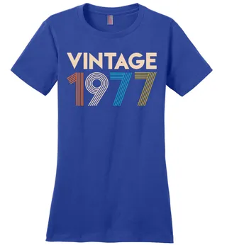 Vintage 1977 Limited Edition Ladies Perfect Weight Tee – Deep Royal