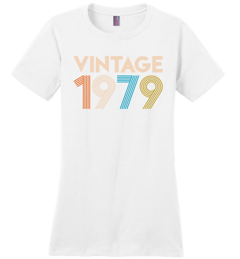 Birthday Shirt Gift Ideas For Women Vintage 1979 Black - variant image 1