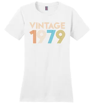 Birthday Shirt Gift Ideas For Women Vintage 1979 Black – White