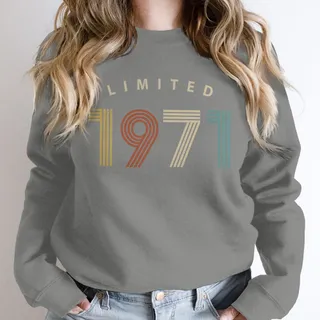 Limited Birthday 1971 Birthday Sweatshirt – Grey