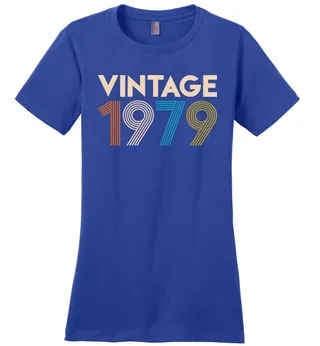 Birthday Shirt Gift Ideas For Women Vintage 1979 Black – Deep Royal