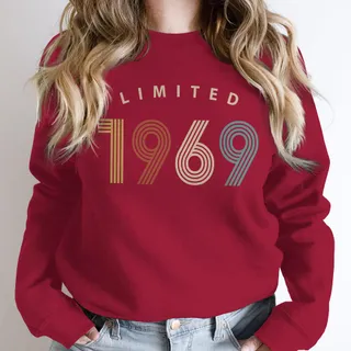 Limited Birthday 1969 Birthday Sweatshirt – Cardinal Red
