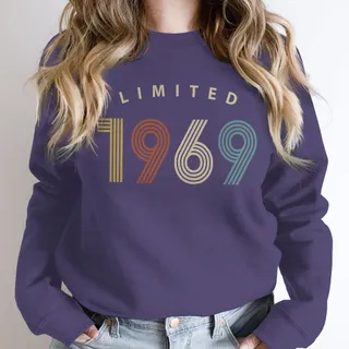 Limited Birthday 1969 Birthday Sweatshirt – Purple