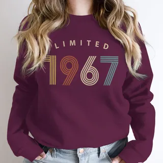 Limited Birthday 1967 Birthday Sweatshirt – Maroon