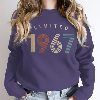 Limited Birthday 1967 Birthday Sweatshirt – Purple