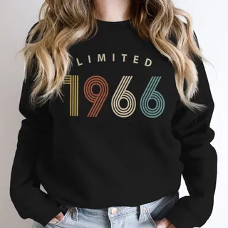 Limited Birthday 1966 Birthday Sweatshirt – Black