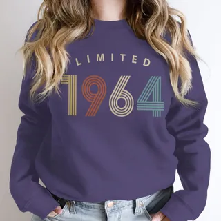 Limited Birthday 1964 Birthday Sweatshirt – Purple
