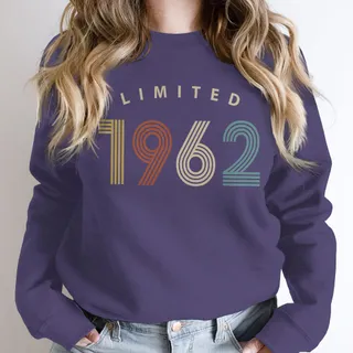 Limited Birthday 1962 Birthday Sweatshirt – Purple