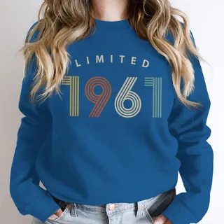 Limited Birthday 1961 Birthday Sweatshirt – Royal