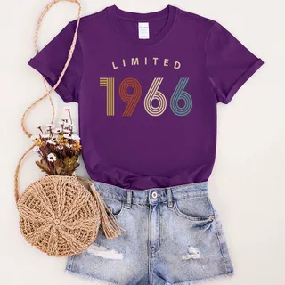 Limited Birthday 1966 Birthday T-Shirt – Purple