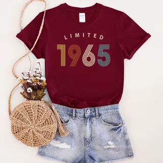 Limited Birthday 1965 Birthday T-Shirt – Maroon