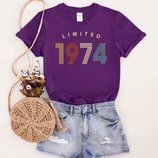 Limited Birthday 1974 Birthday T-Shirt – Purple