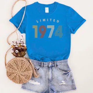 Limited Birthday 1974 Birthday T-Shirt – Royal