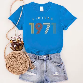 Limited Birthday 1971 Birthday T-Shirt – Royal