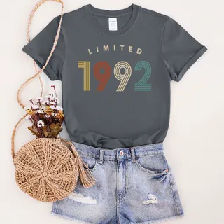 Limited Birthday 1992 Birthday T-Shirt – Dark Heather