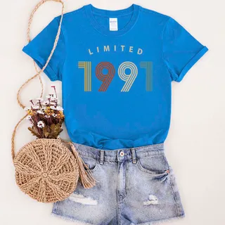 Limited Birthday 1991 Birthday T-Shirt – Royal