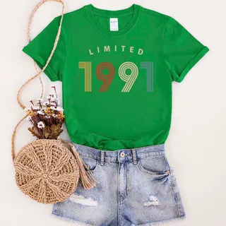Limited Birthday 1991 Birthday T-Shirt – Irish Green