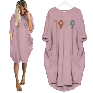 Limited Nightgown 1999 Birthday Pocket Dress – Pink