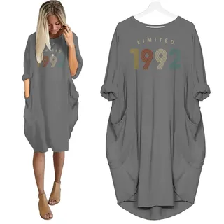 Limited Nightgown 1992 Birthday Pocket Dress – Green