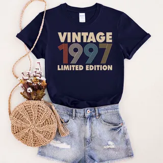 Vintage Limited 1997 Birthday T-Shirt – Navy
