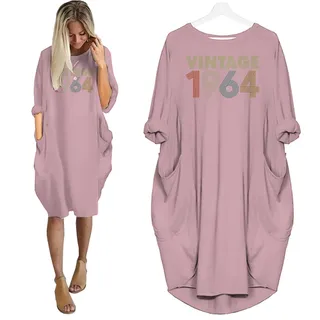 Vintage Nightgown 1964 Birthday Pocket Dress – Pink
