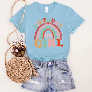 Retro 1999 Birthday T-Shirt – Light Blue