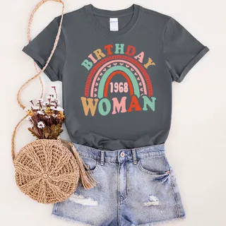 Retro 1968 Birthday T-Shirt – Dark Heather