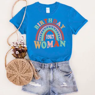 Retro 1967 Birthday T-Shirt – Royal
