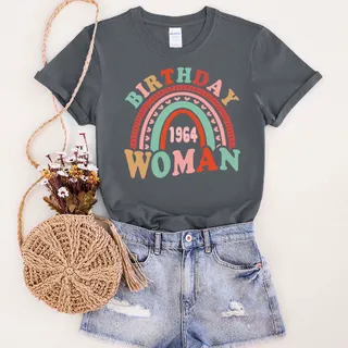 Retro 1964 Birthday T-Shirt – Dark Heather