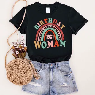 Retro 1961 Birthday T-Shirt – Black