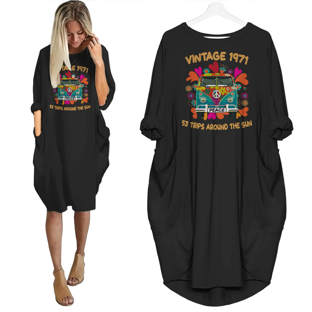Vintage Trips 1971 Birthday Pocket Dress - variant image 1