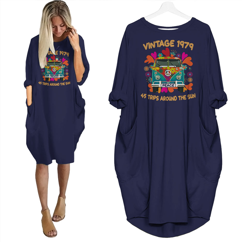 Vintage Trips 1979 Birthday Pocket Dress - variant image 1