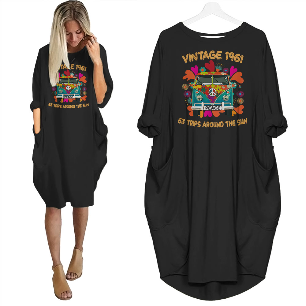 Vintage Trips 1961 Birthday Pocket Dress - variant image 1