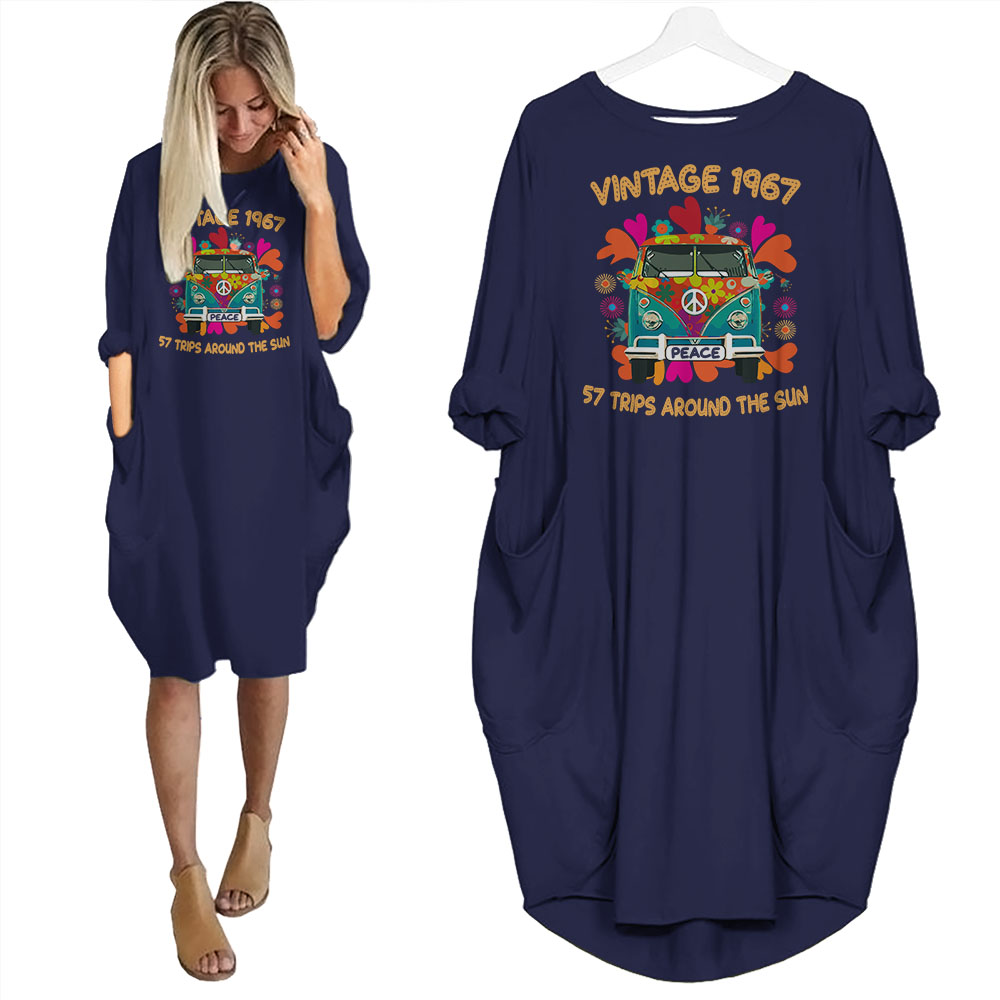 Vintage Trips 1967 Birthday Pocket Dress - variant image 1