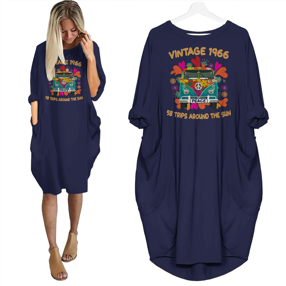 Vintage Trips 1966 Birthday Pocket Dress - variant image 1
