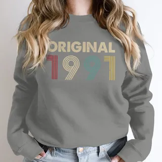 Original 1991 Birthday Sweatshirt – Grey