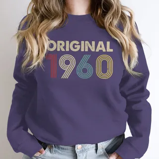 Original 1960 Birthday Sweatshirt – Purple