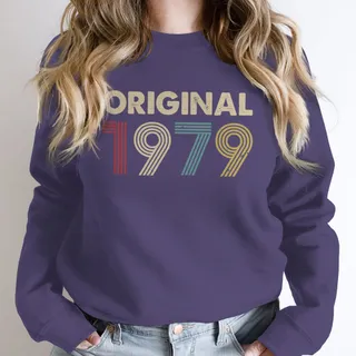 Original 1979 Birthday Sweatshirt – Purple
