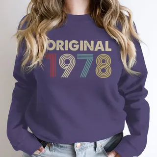 Original 1978 Birthday Sweatshirt – Purple