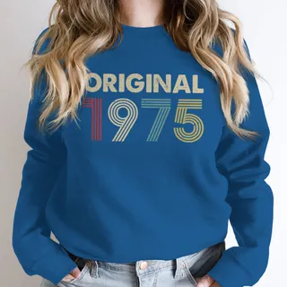 Original 1975 Birthday Sweatshirt – Royal