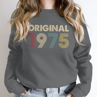 Original 1975 Birthday Sweatshirt – Dark Grey