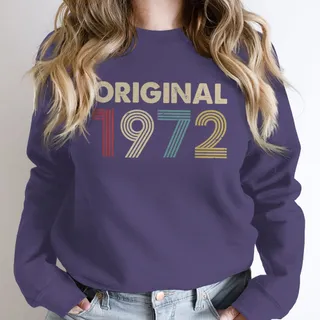 Original 1972 Birthday Sweatshirt – Purple
