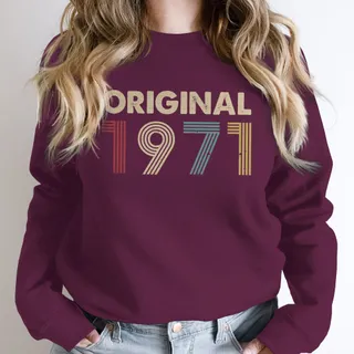 Original 1971 Birthday Sweatshirt – Maroon