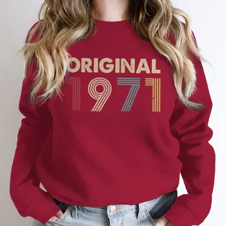 Original 1971 Birthday Sweatshirt – Cardinal Red