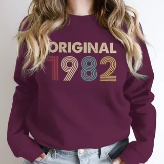 Original 1982 Birthday Sweatshirt – Maroon