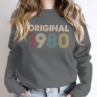 Original 1980 Birthday Sweatshirt – Dark Grey