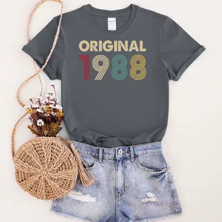 Original 1988 Birthday T-Shirt – Dark Heather