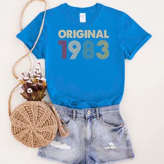 Original 1983 Birthday T-Shirt – Royal