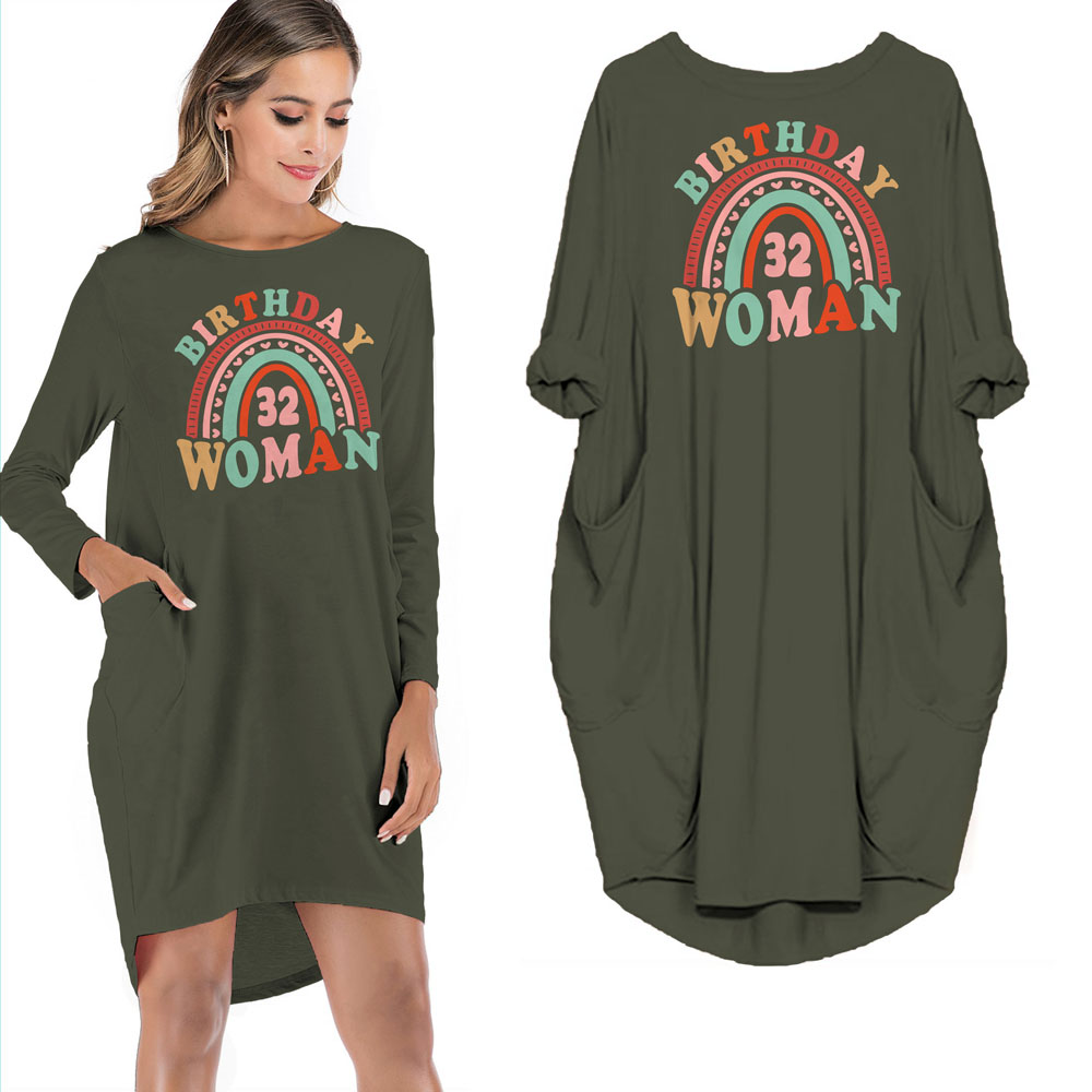 Retro 32 Birthday Pocket Dress - variant image 1